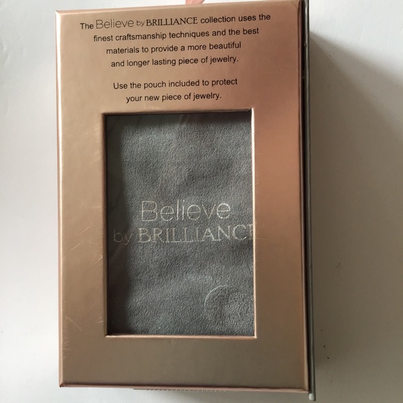 BELIEVE BY BRILLIANCE ROSE GOLD CRYSTAL DROP 14K GOLD FLASH PLATED EARRI… - Picture 7 of 10